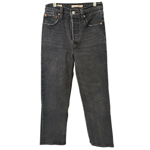 Free people Levi's high rise Women's ribcage straight leg Gray Jeans - Picture 5 of 12